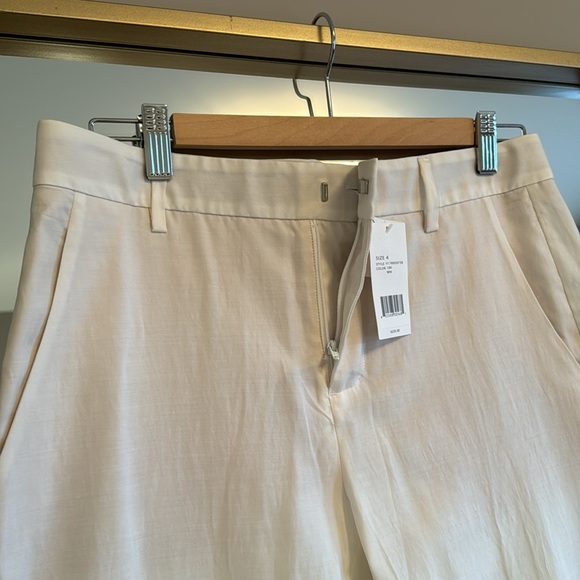 NWT - Antique white ankle pants, elasticized cuffs, cotton/cupro blend, sz 4 - Picture 2 of 5